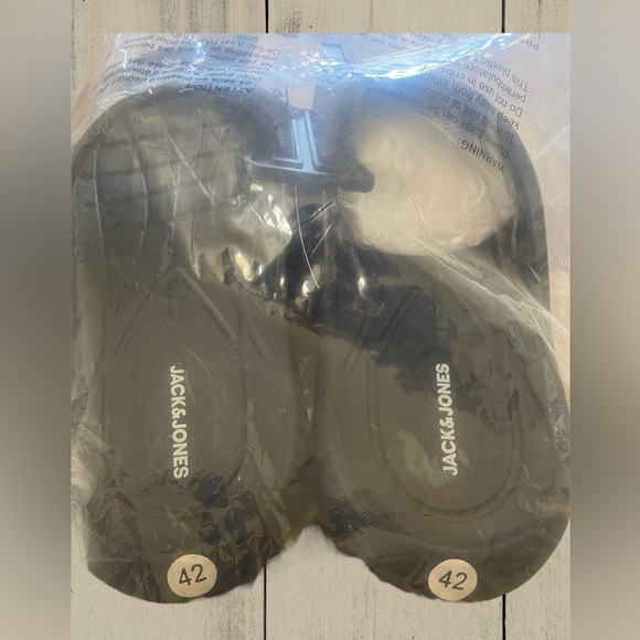 Jack & Jones Mens Slide Black Size US 9 / EU 42 Anthracite NWT - Picture 7 of 8